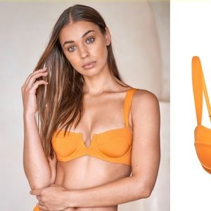 Monday swimwear - Clovelly top in burnt orange